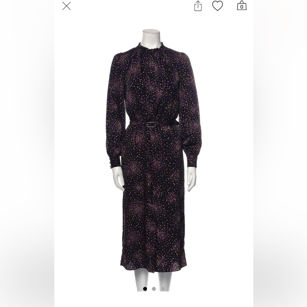 Kate Spade Polka Dot Print Long Dress size 0